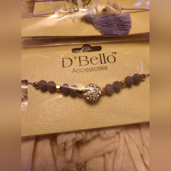 Two brand NWT D'Bello Accessories bracelets - Evil Eye Protection - purple💜 🧿 - Picture 4 of 6